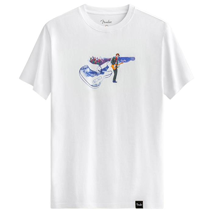 KAFT X FENDER X ZUHAL Lead Time - Off White - Tasarım T-Shirt - Unisex